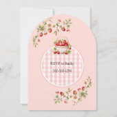 ストロベリーショートケーキベビーシャワー招待状 招待状 (裏面)