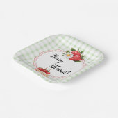 ストロベリーショートケーキベビーシャワー – 紙プレート ペーパープレート (傾斜あり)