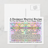 ストロベリーショートケーキマルティーニレシピはがき ポストカード (正面/裏面)