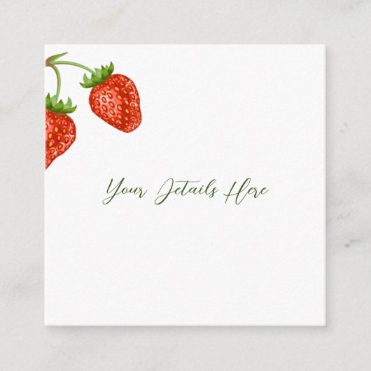 ストロベリーショートケーキ結婚のエンクロージャカード エンクロージャーカード (正面)
