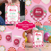 ストロベリーショートケーキ1st誕生日パーティー ペーパープレート