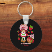 ストロベリーショートケーキ&子猫カスタードヴィンテージ キーホルダー (正面)