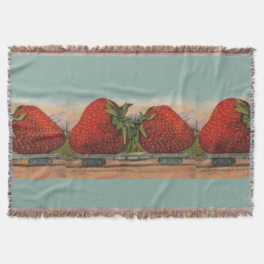ストロベリージャイアントアンティークフルーツおもしろい スローブランケット (正面)