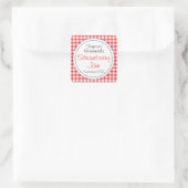 ストロベリージャムの瓶の食品ラベル スクエアシール (バッグ)