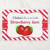 ストロベリージャムまたはゼリー フードラベル (シングルラベル)