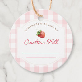 ストロベリージャムジャムフルーツパーソナライズされた保存店 フェイバータグ