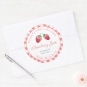 ストロベリージャムホステスギフトパントレーベル ラウンドシール (封筒)