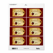 ストロベリージャムラベル ラベル (フルシート)