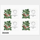 ストロベリージャムラベル 長方形シール (シート)