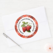 ストロベリージャムヴィンテージラベル保存ラベル ラウンドシール (封筒)