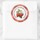 ストロベリージャムヴィンテージラベル保存ラベル ラウンドシール (バッグ)