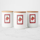 ストロベリージャム保存用プレイドV食品ラベル フードラベル (ボトル)