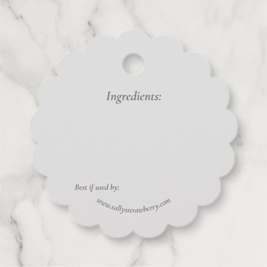 ストロベリージャム缶詰ジャイルコンディション価格ラベル フェイバータグ (裏面)