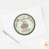 ストロベリージャム缶詰ラベル2 ラウンドシール (封筒)