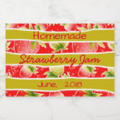 ストロベリージャム缶詰ラベル フードラベル (シングルラベル)