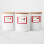 ストロベリージャム缶詰ラベル フードラベル (ボトル)