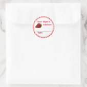 ストロベリージャム缶詰瓶のふたラベルパーソナライズされた ラウンドシール (バッグ)