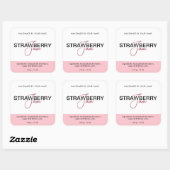 ストロベリージャム製品ラベルシール包装 スクエアシール (シート)