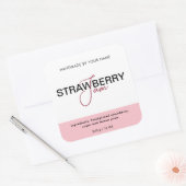 ストロベリージャム製品ラベルシール包装 スクエアシール (封筒)