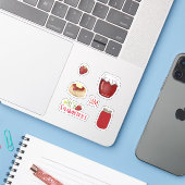 ストロベリージャム シール (ノートパソコンとiPhone)