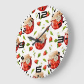 ストロベリージャム ラージ壁時計 (傾斜)