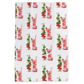 ストロベリージュースカッコいいドリンク夏抱き枕 ミディアムペーパーバッグ (裏面)