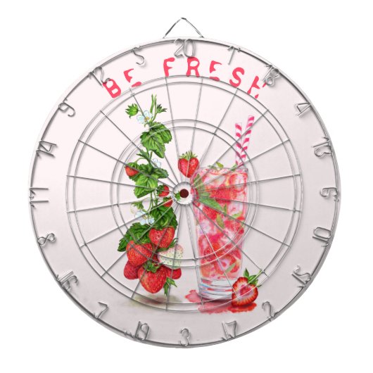 ストロベリージュースカッコいいドリンク果実用ダーツボード ダーツボード (正面)