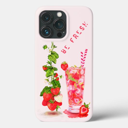 ストロベリージュースカッコいい飲料 Case-Mate iPhoneケース (裏面)