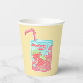 ストロベリージュースボックスイエロー 紙コップ