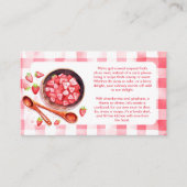 ストロベリージンガムかわいいレシピリクエスト赤ちゃんシャワー エンクロージャーカード (正面)