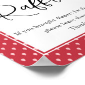 ストロベリースイーツおむつラッフルベビーシャワー ポスター (角)