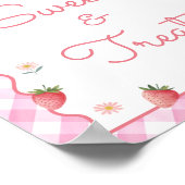 ストロベリースイーツアンドトリートウェーブドー誕生日 ポスター (角)