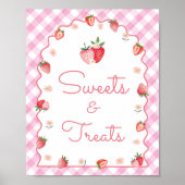 ストロベリースイーツアンドトリートウェーブドー誕生日 ポスター (正面)