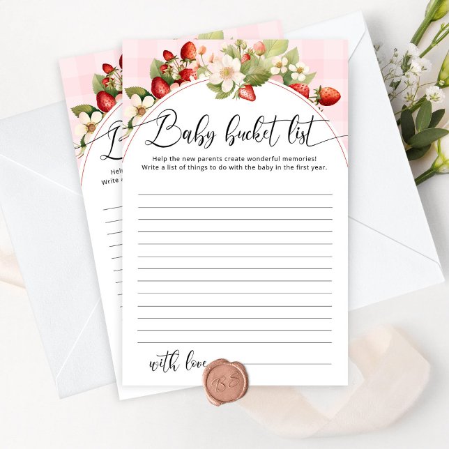 ストロベリースイーツベビーテーマベビーバケットリスト (クリエイターアップロード済み)