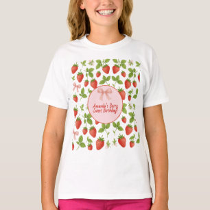 ストロベリースイーツ子供の誕生日Tシャツ Tシャツ