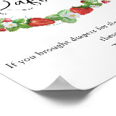 ストロベリースイーツ |おむつラッフルベビーシャワー ポスター (角)