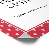 ストロベリースイーツ |カスタム文字誕生日 ポスター (角)