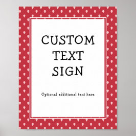 ストロベリースイーツ |カスタム文字誕生日 ポスター