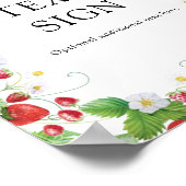 ストロベリースイーツ |ベビーカスタムシャワー ポスター (角)