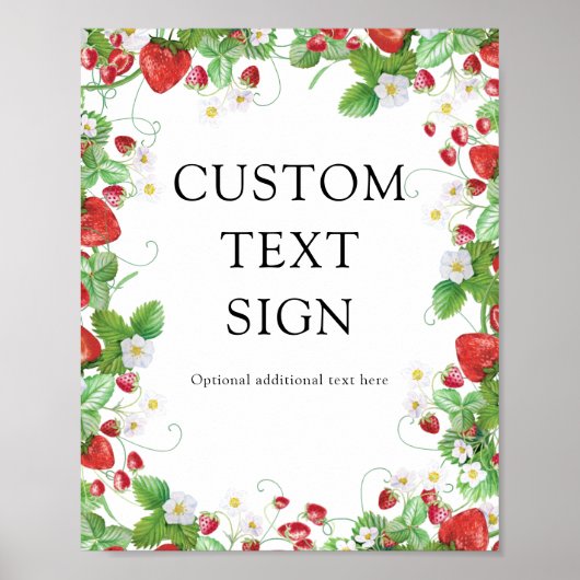 ストロベリースイーツ |ベビーカスタムシャワー ポスター (正面)