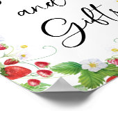 ストロベリースイーツ |書籍とギフト赤ちゃんシャワー ポスター (角)