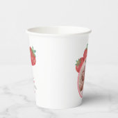 ストロベリースイートガール誕生日と写真 紙コップ (左)