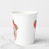 ストロベリースイートガール誕生日と写真 紙コップ (右)