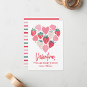 ストロベリースイートキッズバレンタインデー ノートカード (正面/裏面インサイチュ)