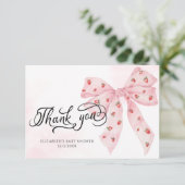 ストロベリースイートキュートピンクボウありがとう カード (スタンド正面)