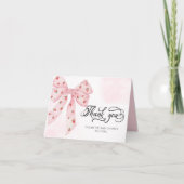 ストロベリースイートキュートピンクボウありがとう サンキューカード (正面)