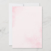 ストロベリースイートキュートピンクボウ赤ちゃんシャワー 招待状 (裏面)