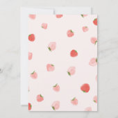 ストロベリースイートコロッケボウベイビーシャワー 招待状 (裏面)