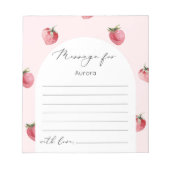 ストロベリースイートタイムカプセルメッセージ ノートパッド (正面)