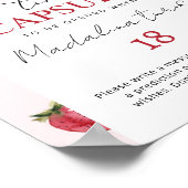 ストロベリースイートタイムカプセル誕生日 ポスター (角)